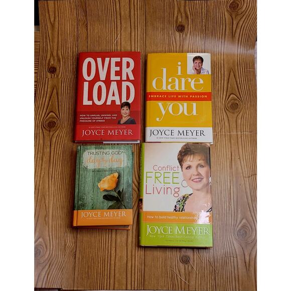 LOT OF4 Joyce Meyer books Overload I Dare You Conflict Free living trusting God - Picture 1 of 8
